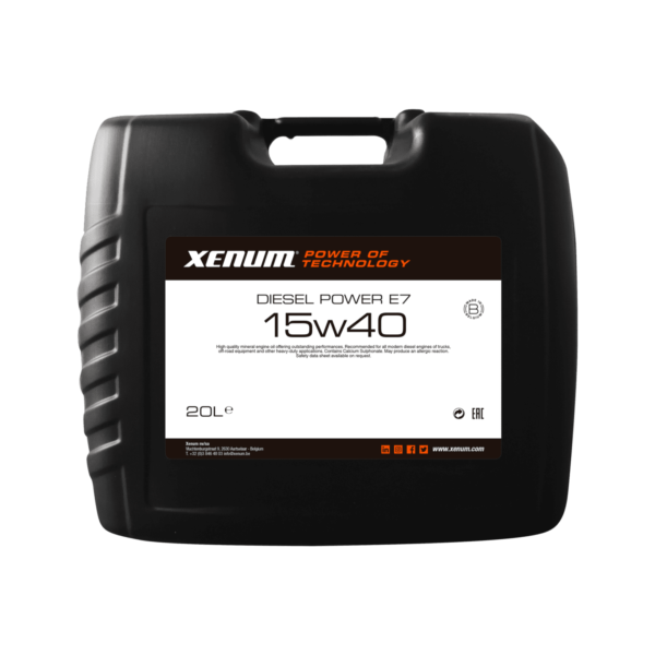Моторна олива для вантажівок XENUM DIESEL POWER 15W40 E7 20 л (2645020)
